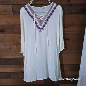 UMGEE Sheer Boho Mini Dress/ Tunic SZ Large